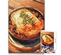 Rompecabezas para Adultos de 1000 Piezas, ilustración de un Delicioso Plato de lasaña, Juguetes educativos, patrón de ensamblaje, Obra de Arte, Regalo, tamaño 38x26cm