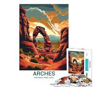 Rompecabezas para adultos de 1000 piezas Ilustración del Parque Nacional Arches Utah Rompecabezas de 1000 piezas Juguetes de decoración para el hogar Análisis y lógica Regalos para amigos y familiares