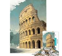 Rompecabezas para Adultos de 1000 Piezas ilustración en Acuarela del Coliseo Juegos educativos Juguetes Juguetes una Obra de Arte tamaño 75x50cm