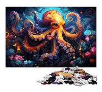 Rompecabezas para Adultos de 1000 Piezas Imagina un Pulpo psicodélico Colorido Decoración del hogar 1000 Piezas (75 x 50 cm)