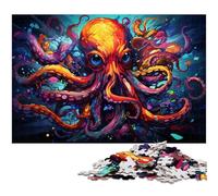 Rompecabezas para Adultos de 1000 Piezas: Imagina un Pulpo psicodélico Colorido. Decoración del hogar 1000 Piezas (75 x 50 cm).