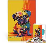 Rompecabezas para Adultos de 1000 Piezas Impresión Pop Art Original de un Carlino Juegos Divertidos Mejorar el Amor Entre Parejas 75x50cm