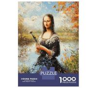 Rompecabezas para Adultos De 1000 Piezas Impressionist Inspired Mona Lisa Rompecabezas para Adultos Juguetes Antiestrés Decoración Actividades Divertidas En Casa 70x50cm/1000pcs