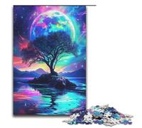 Rompecabezas para Adultos de 1000 Piezas increíble Rompecabezas de neón fantasía Naturaleza Imposible Juego Familiar antiestrés desafío difícil 1000 Piezas (38 x 26 cm)