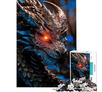 Rompecabezas para Adultos de 1000 Piezas Inferno Drake Diversión en casa un desafío Intenso para ejercitar la Mente Apto para Mayores de 14 años 50x75cm