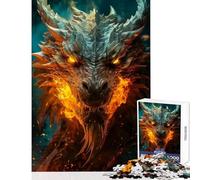 Rompecabezas para Adultos de 1000 Piezas Inferno Drake Juguete para decoración de Pared Regalos de cumpleaños Juego Imposible difícil y desafiante tamaño 38x26cm
