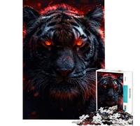 Rompecabezas para Adultos de 1000 Piezas Inferno Eyes of The Tiger - Juegos Familiares - Juguetes educativos - Regalo Ideal para Pasar el Tiempo en casa Durante Las Vacaciones (tamaño 50x75cm)
