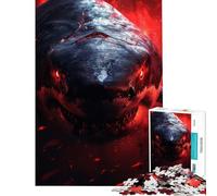 Rompecabezas para adultos de 1000 piezas Inferno Ojos del Tiburón Actividades divertidas en casa Actividades familiares Juegos relajantes para mayores de 14 años Juego de rompecabezas incluido 38x52cm