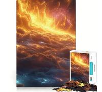 Rompecabezas para Adultos de 1000 Piezas,Infierno Celestial,Horizonte,Ajuste, Arte,Lógica,Juguete Divertido,Tiempo de Descanso,Juego,Regalo de Cumpleaños,Afición (50x75cm)