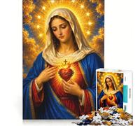 Rompecabezas para Adultos de 1000 Piezas, Inmaculado Corazón de María, Juguete Educativo, Montaje de Patrones, colección de Artistas, Bellas Artes 38x26cm