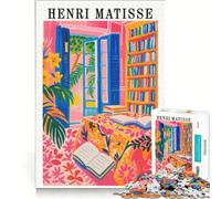 Rompecabezas para Adultos de 1000 Piezas Inspirado en la Pintura de Interiores de Henri Matisse Juego Educativo decoración del hogar para Fortalecer el Amor Entre Parejas 38x52cm