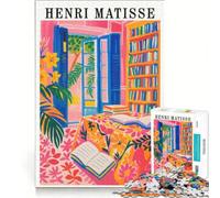 Rompecabezas para Adultos de 1000 Piezas Inspirado en la Pintura de Interiores de Henri Matisse un Juego práctico Divertido y con Humor Ideal para añadir a la Lista de Deseos de Papá Noel 38x26cm