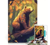 Rompecabezas para Adultos de 1000 Piezas Into The Wild BearKing, Juego de ingenio, desafiante de completar, colección de Artistas, Bellas Artes 50x75cm