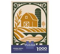 Rompecabezas para Adultos De 1000 Piezas Iowa Farm Scene Illustration Rompecabezas para Adultos Juegos Relajantes Análisis Y Lógica Regalos para Amigos Y Familiares 70x50cm/1000pcs