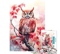 Rompecabezas para Adultos de 1000 Piezas Isla Encantada de Búhos Rompecabezas de 1000 Piezas Juguete Decoración de Pared Regalos para Mujeres (50x75cm)