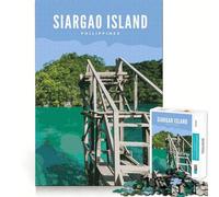 Rompecabezas para Adultos de 1000 Piezas, Isla Siargao, Filipinas, Juego de Ajuste preciso, Juguete Inteligente para el Cerebro, Tiempo Libre, Regalo de cumpleaños para la Mente (50x75cm)