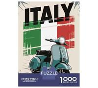 Rompecabezas para Adultos De 1000 Piezas Italy Scooter Vintage Travel Rompecabezas para Adultos Juegos Familiares Decoración Perfecta Cumpleaños Y Navidad 38x26cm/1000pcs