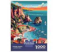 Rompecabezas para Adultos De 1000 Piezas Italys Vibrant Coast Rompecabezas para Adultos Juegos De Relajación Decoración De Pared Desafío Educativo 70x50cm/1000pcs