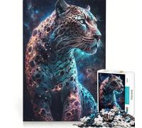 Rompecabezas para Adultos de 1000 Piezas: Jaguar Cósmico, Juego de ingenio, para divertirse en Familia, Lista de Deseos con Papá Noel 38x52cm