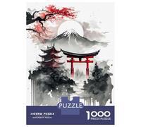 Rompecabezas para Adultos De 1000 Piezas Japan Scenery Ink Wash 2 Rompecabezas para Adultos Juego Práctico Difícil Difícil Cumpleaños Y Navidad 38x26cm/1000pcs