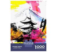 Rompecabezas para Adultos De 1000 Piezas Japanese Asian Mount Fuji & Pagoda Rompecabezas para Adultos Juego De Ingenio para La Diversión Familiar Actividades Divertidas En Casa, 38x26cm/1000pcs