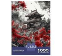 Rompecabezas para Adultos De 1000 Piezas Japanese Garden Art Print Rompecabezas para Adultos Juguetes Antiestrés Decoración Perfecta Cumpleaños Y Navidad 52x38cm/1000pcs