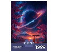 Rompecabezas Para Adultos De 1000 Piezas Japanese Landscape with Planet And Torii Gate Rompecabezas Para Adultos Juguetes Antiestrés Análisis Y Lógica Oferta Como Regalos Para Toda La Familia 70x50cm/