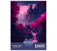 Rompecabezas para Adultos De 1000 Piezas Japanese Neon Cherry Bloss Rompecabezas para Adultos Juego De Ingenio Una Obra De Arte Interacción Entre Padres E Hijos 38x26cm/1000pcs