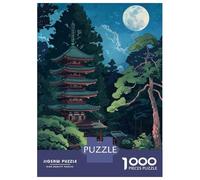 Rompecabezas para Adultos De 1000 Piezas Japanese Pagoda Night Scene Rompecabezas para Adultos Juego Familiar para La Diversión Familiar Regalo De Cumpleaños, Regalos, 52x38cm/1000pcs
