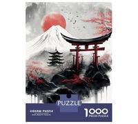Rompecabezas para Adultos De 1000 Piezas Japanese Scenery Ink Wash Rompecabezas para Adultos Juego De Ingenio Mejora La Memoria Diversión En Casa Actividades, 52x38cm/1000pcs