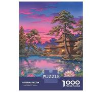 Rompecabezas Para Adultos De 1000 Piezas Japanese Temple And Lotus Pond at Sunset Rompecabezas Para Adultos Juguetes Antiestrés Análisis Y Lógica Oferta Como Regalos Para Toda La Familia 38x26cm/1000p