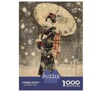 Rompecabezas para Adultos De 1000 Piezas Japanese Woman in Snow Rompecabezas para Adultos Juegos De Relajación Análisis Y Lógica Cumpleaños Y Navidad 38x26cm/1000pcs
