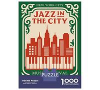 Rompecabezas para Adultos De 1000 Piezas Jazz in The City Music Festival Rompecabezas para Adultos Juego De Ingenio Juego Divertido Y Humorístico Juego Desafiante Regalos 70x50cm/1000pcs