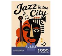 Rompecabezas para Adultos De 1000 Piezas Jazz in The City Poster Rompecabezas para Adultos Juguetes Antiestrés Regalos para Mujeres Cumpleaños Y Navidad 38x26cm/1000pcs