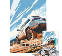 Rompecabezas para Adultos de 1000 Piezas Jeep Grand Cherokee Todoterreno para Juego Educativo Juguete Interactivo antiestrés Regalo Divertido (tamaño 50x75cm)