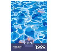 Rompecabezas para Adultos De 1000 Piezas Jellyfish in Blue Water Illustration Rompecabezas para Adultos Juegos Familiares Mejora La Memoria Desafío Educativo 70x50cm/1000pcs