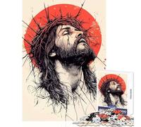 Rompecabezas para Adultos de 1000 Piezas: Jesucristo Corona de Espinas decoración del hogar Juguetes Regalo para cumpleaños Juegos Familiares Cada Pieza es única (tamaño 38x52cm)