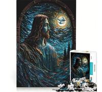 Rompecabezas para Adultos de 1000 Piezas Jesucristo Medianoche Juegos educativos decoración Cada Pieza es única 38x52cm