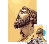 Rompecabezas para Adultos de 1000 Piezas Jesucristo Mirando hacia Arriba Juguetes Digitales adictivos para Cultivar la Paciencia Juego práctico Decoración de Pared Regalos para Mujeres y Hombres