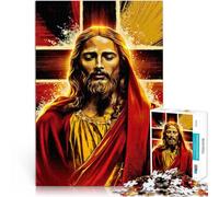 Rompecabezas para Adultos de 1000 Piezas Jesús Cristo Ayuda al Cerebro a ejercitar Juguetes adictivos para Cultivar la Paciencia. Obra de Arte 52x38cm