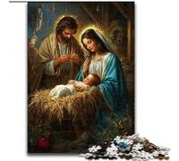 Rompecabezas para adultos de 1000 piezas, Jesús, difícil de resolver, ayuda a ejercitar el cerebro, juguetes adictivos para cultivar la paciencia y la interacción entre padres e hijos (tamaño 26x38cm)
