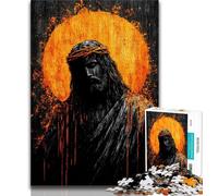 Rompecabezas para Adultos de 1000 Piezas, Jesús Dorado, difícil, para aliviar el estrés, interacción Entre Padres e Hijos a Partir de 14 años, 38x26cm