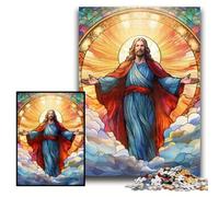 Rompecabezas para Adultos de 1000 Piezas: Jesús en el Cielo, 26x38cm Padres, Amantes y Amigos. A Partir de 14 años.