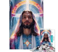 Rompecabezas para Adultos de 1000 Piezas Jesús la Divina Radiación Difícil y desafiante Juegos educativos y relajantes para Mayores de 14 años (38x26cm)