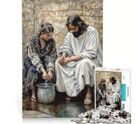 Rompecabezas para Adultos de 1000 Piezas Jesús y la Mujer samaritana, Juguetes antiestrés, análisis y lógica, colección de Artistas, Bellas Artes 50x75cm