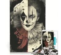 Rompecabezas para Adultos de 1000 Piezas Joker de Dos Caras Juego de ingenio Actividades Divertidas para Hacer en casa Lista de Deseos con Papá Noel 38x26cm