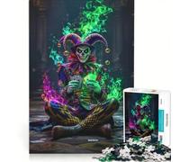 Rompecabezas para Adultos de 1000 Piezas: Joker etéreo con Cartas de Juego, Juegos relajantes, reducción del estrés, colección de Artistas, Bellas Artes 50x75cm
