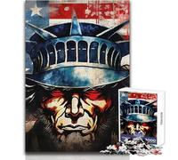 Rompecabezas para Adultos de 1000 Piezas, Juego de ingenio de patriotas estadounidenses, Juegos Familiares, una Obra de Arte, Regalos de Amigo Secreto, tamaño 38x26cm