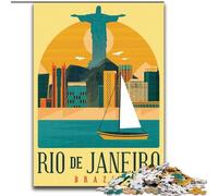 Rompecabezas para Adultos de 1000 Piezas, Juego de Preguntas de Río de Janeiro, Toda la Familia (50x75cm) 1000 Piezas