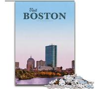 Rompecabezas para Adultos de 1000 Piezas, Juego de Preguntas y respuestas sobre Boston, Toda la Familia (50x75cm) 1000 Piezas